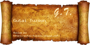 Gutai Tuzson névjegykártya